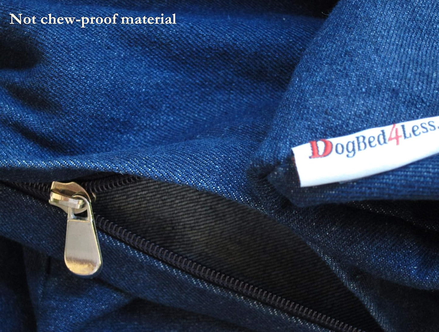 Premium Gel Memory Foam Dog Bed, Durable Denim Cover with Waterproof Liner and Extra Pet Bed Case, 35"X20"X4" Small to Medium Pet