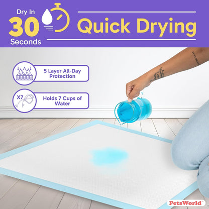 2XL Dog Pee Pads 28"X44" 100 Count – Extra Large Pet Pee Pads for Dogs & Puppies, Heavy Duty Leak-Proof Dog Training Pads, Super Absorbent Quick-Dry Potty Pads with Odor Control
