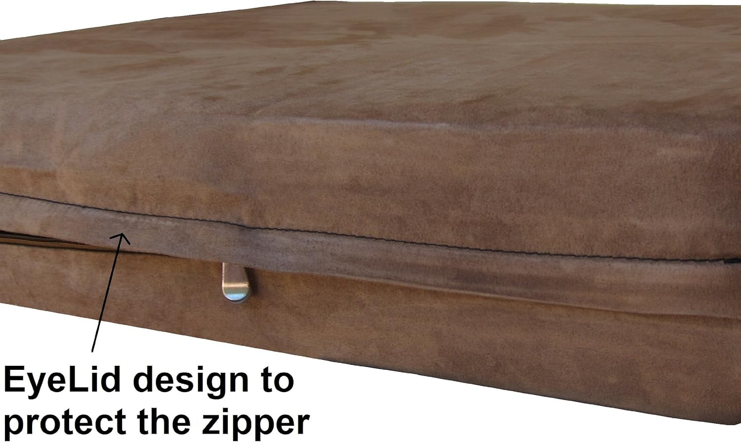 Orthopedic Memory Foam Dog Bed with Brown Suede Cover, Waterproof Liner and Extra Replacement Pet Bed Case, Fit 42"X28" Large Crate