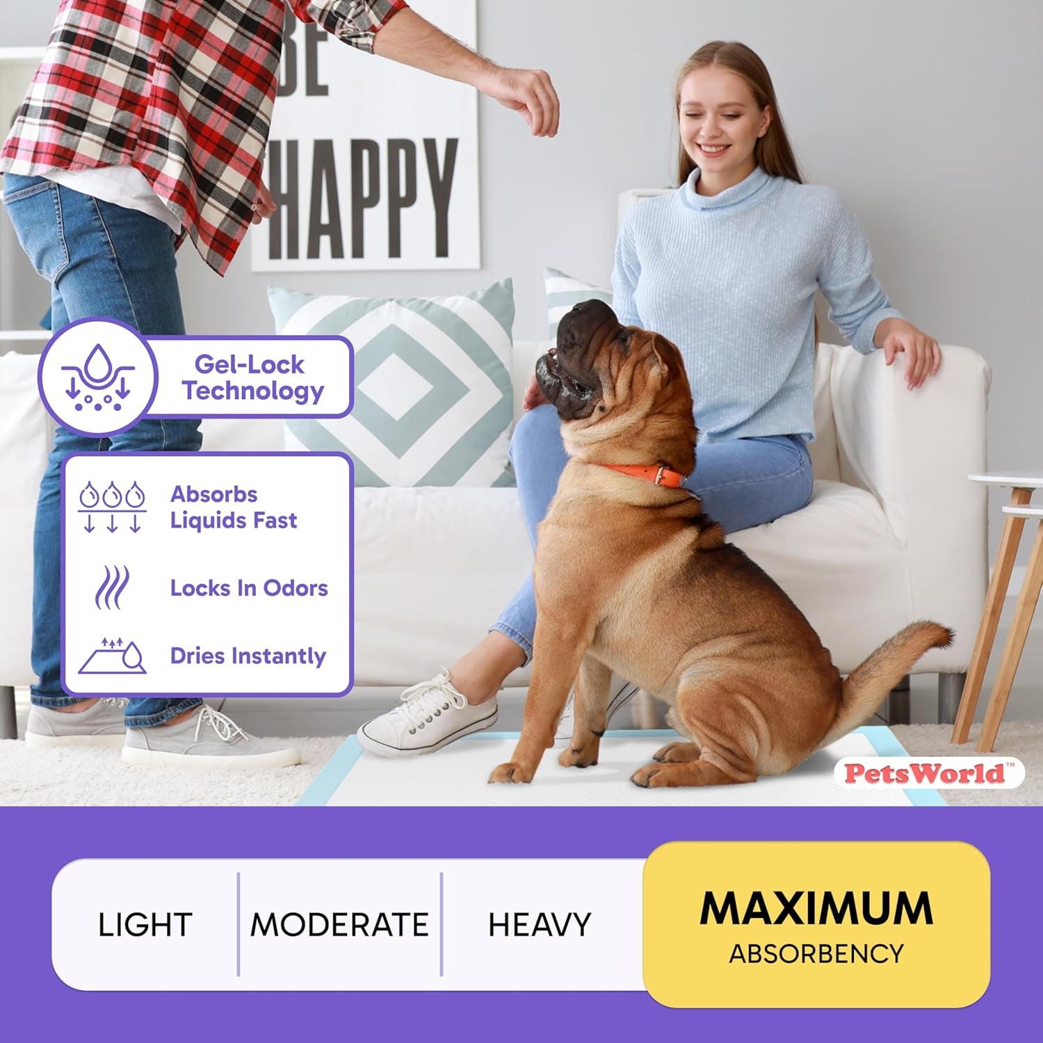 2XL Dog Pee Pads 28"X44" 100 Count – Extra Large Pet Pee Pads for Dogs & Puppies, Heavy Duty Leak-Proof Dog Training Pads, Super Absorbent Quick-Dry Potty Pads with Odor Control